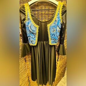 Curtain Call Costumes Black and Gold - Black‎ Dress